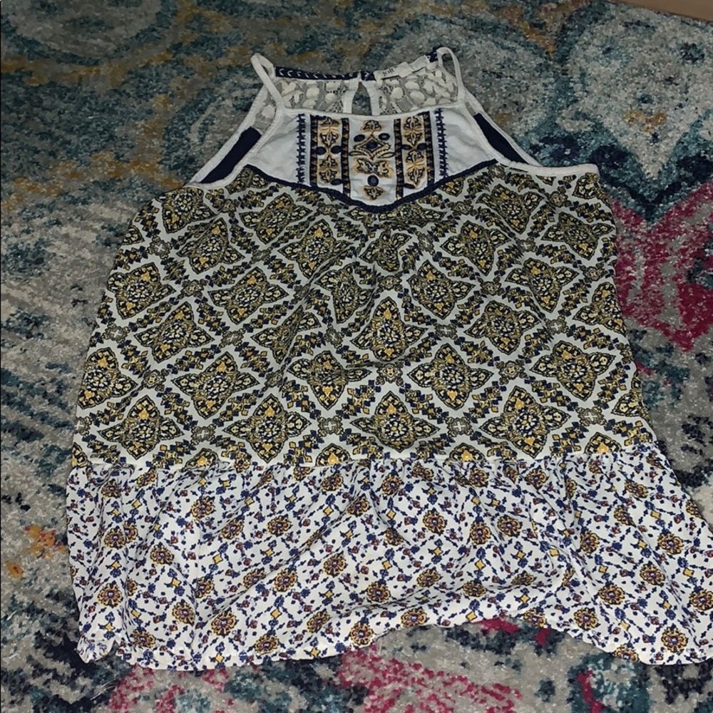 Patterned tank top blouse